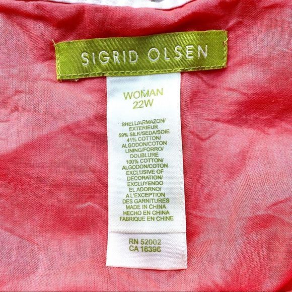 Sigrid Olsen Silk Blend Oval Polka Dot Lined Beaded Skirt Size 22 W - Picture 2 of 8